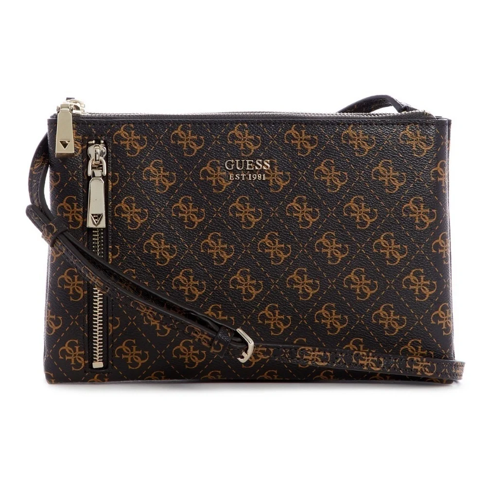 New GUESS Double Zip Crossbody Bag